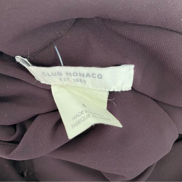 Club Monaco Gold Burgundy Beaded Sequin Mini Skirt size 6 - Picture 6 of 7